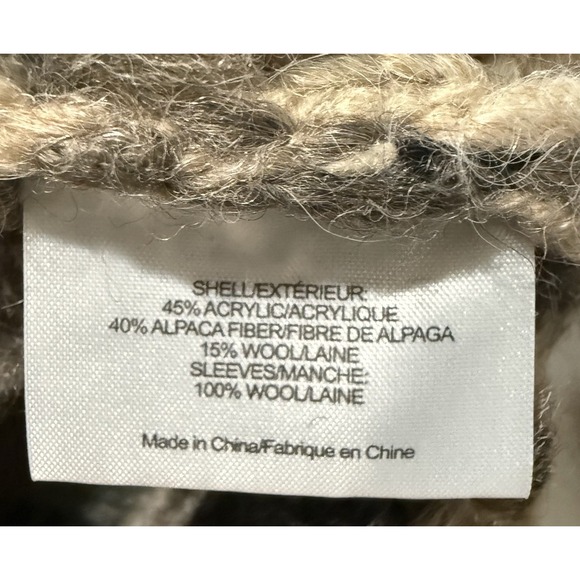 Tory Burch Intarsia Mixed Knit Sweater Beige Alpaca Wool Blend‎ Size XS - $420 - Picture 5 of 5